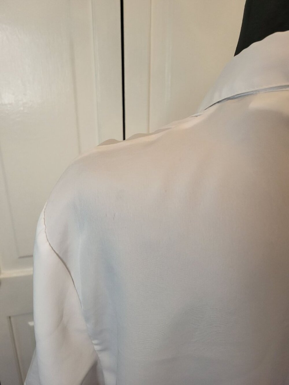 Christie & Jill Vintage 90s White Button Up Pintucking 12 Twee Retro Old Money - Picture 7 of 9